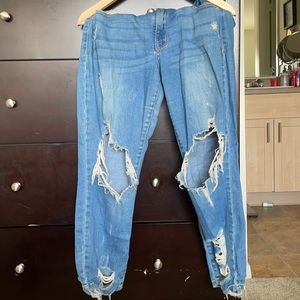 Distressed jeans